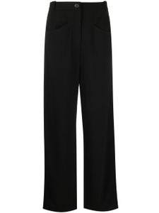 KHAITE pantalon droit à taille haute - Noir