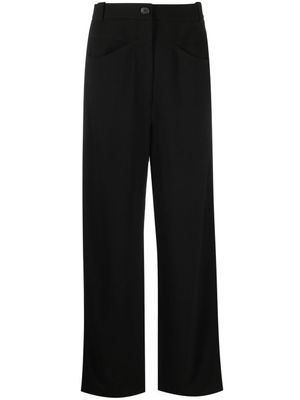 KHAITE pantalon droit à taille haute - Noir