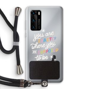 Right Place: Huawei P40 Transparant Hoesje met koord