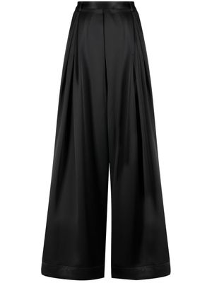 Goen.J pantalon ample à design plissé - Noir
