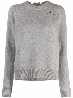 Maison Margiela pull à effet usé - Gris