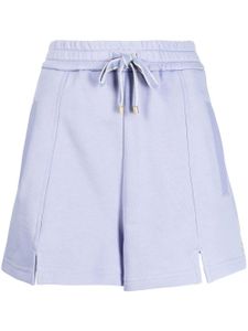 Lorena Antoniazzi short de sport en coton à logo brodé - Bleu