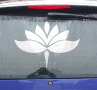 Lotusbloem auto sticker - thumbnail