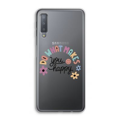 Happy days: Samsung Galaxy A7 (2018) Transparant Hoesje