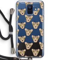 Tijger: Samsung Galaxy A6 (2018) Transparant Hoesje met koord