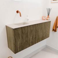 Toiletmeubel Mondiaz Joya Dlux | 101.6 cm | Meubelkleur Dusk | Faye wastafel Meli Wasbak Links | Zonder kraangat(en)