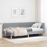 Hoekbedframe Anders met hoofdeinde Lichtgrijs 100 x 200 cm