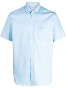 Lacoste chemise en coton à col italien - Bleu