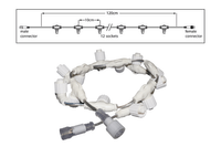 Hoofd kabel transparant 240cm24 aftakkingen