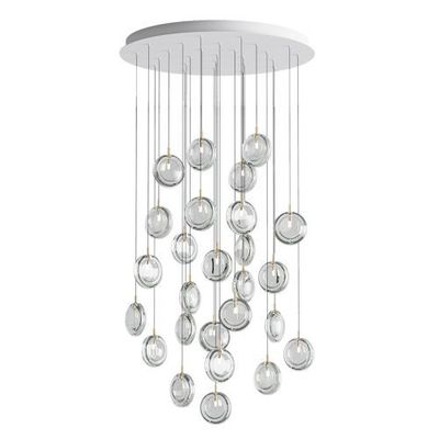 Bomma Lens 26 pcs Round Hanglamp - 26x Helder glas Bomma Lens 26 pcs Round Hanglamp - 26x Helder glas