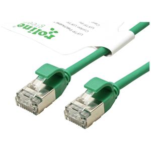 ROLINE GREEN F/UTP DataCenter Patchkabel Cat.6A (Class EA), LSOH, extra dun, groen, 0,15 m