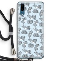 Poezen: Huawei P20 Transparant Hoesje met koord