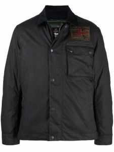 Barbour veste à effet ciré - Noir