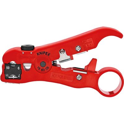 KNIPEX Afstriptang voor coax- en datakabels 166006SB kabelstrip-/ontmantelingsgereedschap