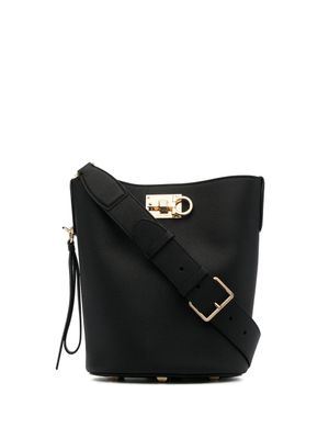 Ferragamo sac porté épaule à boucle Gancini - Noir