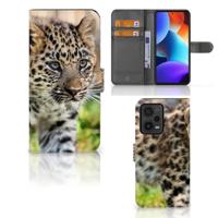 Xiaomi Redmi Note 12 Pro Plus | Telefoonhoesje | Met pasjeshouder | Baby Luipaard