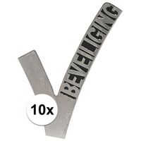 10x Beveiligings embleem 6,5 cm - thumbnail