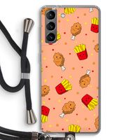 Chicken 'n Fries: Samsung Galaxy S21 Transparant Hoesje met koord