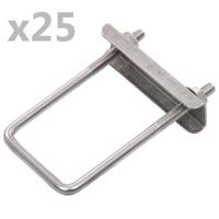 VidaXL U-verbinding voor hekpaal 25 sets 60x40 mm VidaXL U-verbinding voor hekpaal 25 sets 60x40 mm