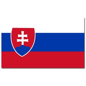 Gevelvlag/vlaggenmast vlag Slowakije 90 x 150 cm   -