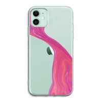 Paarse stroom: iPhone 11 Transparant Hoesje
