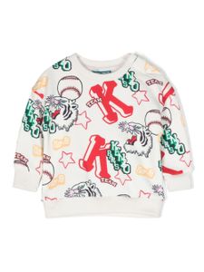 Kenzo Kids sweat en coton à imprimé graphique - Blanc