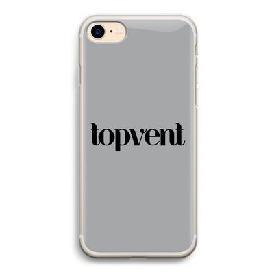 Topvent Grijs Zwart: iPhone 7 Transparant Hoesje