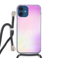 Flow mist pastel: iPhone 12 mini Transparant Hoesje met koord Flow mist pastel: iPhone 12 mini Transparant Hoesje met koord
