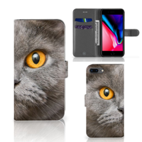 Telefoonhoesje | Met pasjeshouder | Apple iPhone 7 Plus | 8 Plus Britse Korthaar