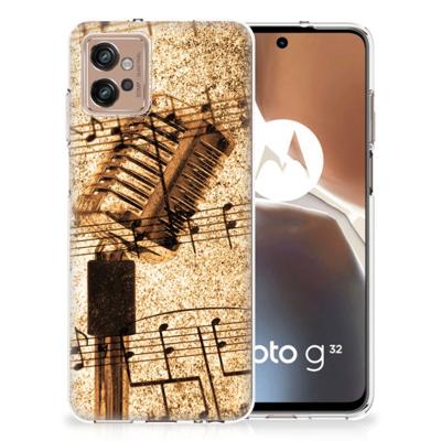 Motorola Moto G32 | Siliconen hoesje | met foto Bladmuziek Motorola Moto G32 | Siliconen hoesje | met foto Bladmuziek