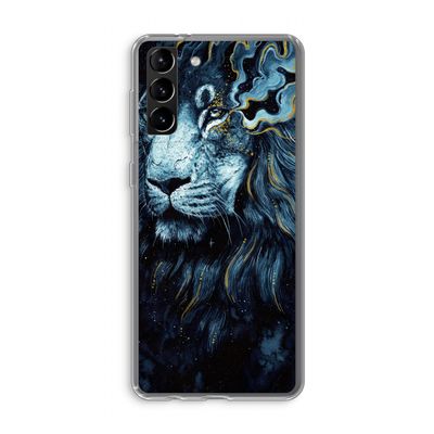 Darkness Lion: Samsung Galaxy S21 Plus Transparant Hoesje