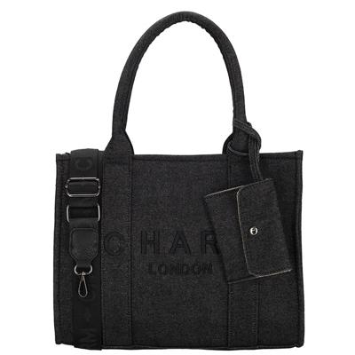 Charm London Shopper/Schoudertas Bond Zwart