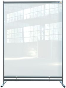 Vloerscheidingspaneel Nobo vrijstaand doorzichtig PVC 1480x2060mm