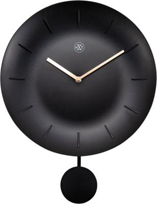 NeXtime nx-7339zw wandklok nxt bowl ø 30 cm zwart NeXtime nx-7339zw wandklok nxt bowl ø 30 cm zwart