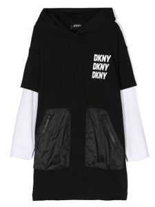 Dkny Kids robe-pull à design superposé - Noir