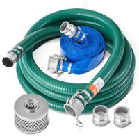 VEVOR zuigslangset waterpomp pompslang 50,8mmx6,1m(groen)/19,81m(blauw)