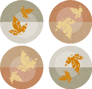 Herfst bladeren onderzetter