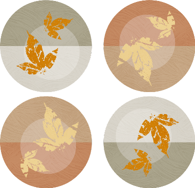 Herfst bladeren onderzetter