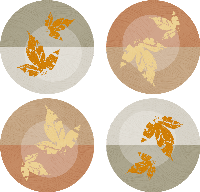 Herfst bladeren onderzetter