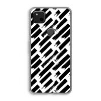Zwarte vegen: Google Pixel 4a Transparant Hoesje