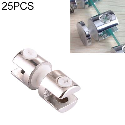 25 STKS Zinklegering Heldere Vaste Beugel Verbinding 8 mm Dubbelzijdige Glas Bevestigingsklem