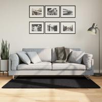 VidaXL Vloerkleed pamplona shaggy hoogpolig modern 80x150 cm zwart