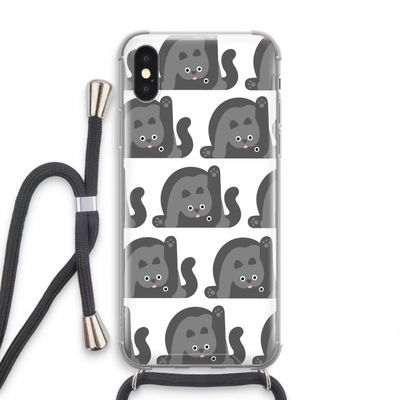Cats: iPhone XS Transparant Hoesje met koord