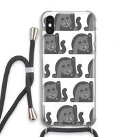 Cats: iPhone XS Transparant Hoesje met koord