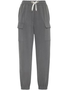 Brunello Cucinelli pantalon de jogging à poches cargo - Gris