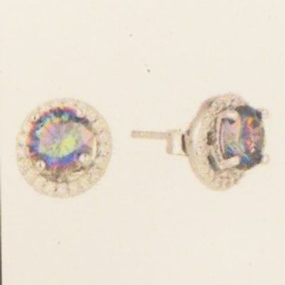 TFT Oorknoppen Zirkonia Zilver Gerhodineerd Glanzend