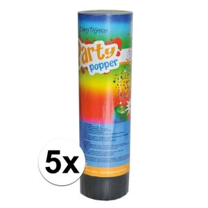 5x voordelige kleine party poppers   -