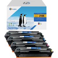 G&G Toner vervangt HP 219X, W2190X, W2191X, W2192X, W2193X Compatibel Zwart, Cyaan, Geel, Magenta 3200 bladzijden HP 219X NT-PH2190XBK/XC/XM/XY-B-V2-4-S1