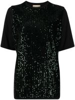 Elie Saab t-shirt à ornements de sequins - Noir - thumbnail