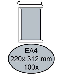 Envelop Quantore bordrug EA4 220x312mm zelfkl. wit 100stuks